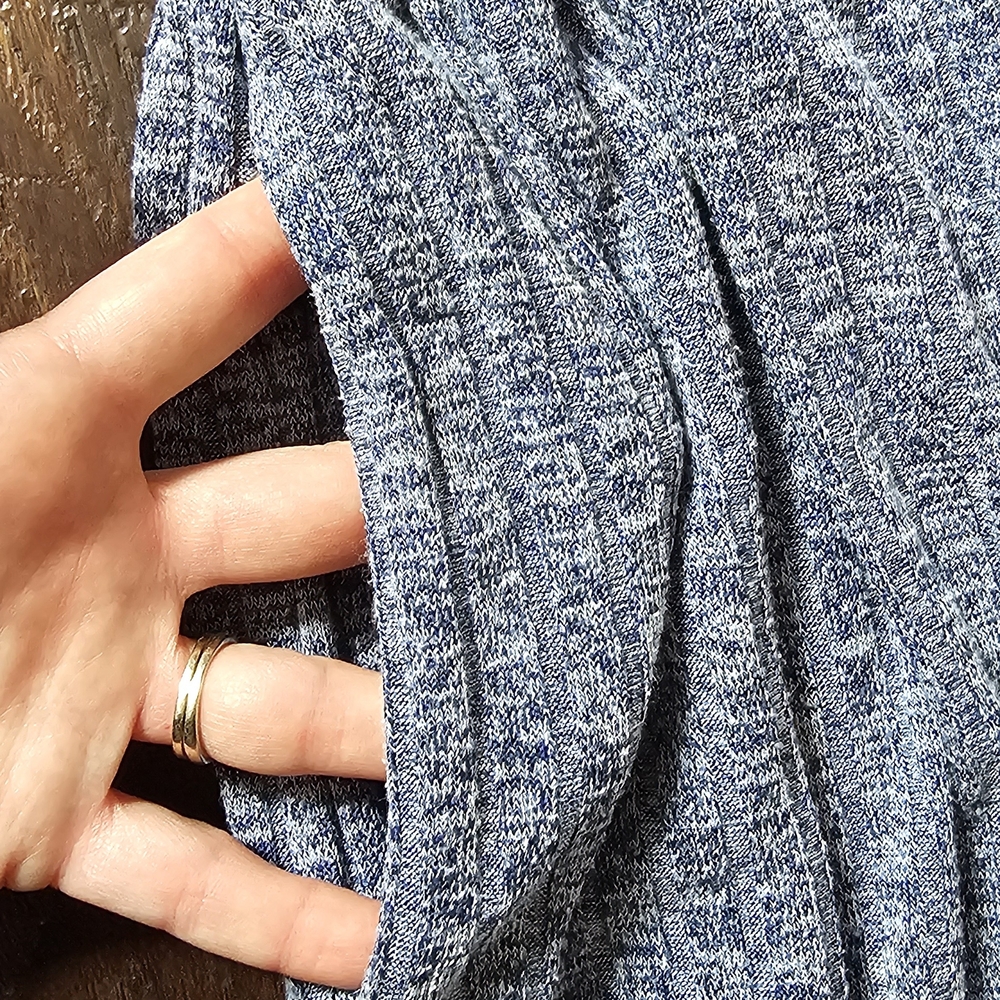 Blue Ribbed Knit Lounge Set - Picture 6 of 8